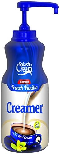 Splash of Cream Dairy Coffee Creamer, French Vanilla, 16oz. Pump Bottle (100 Servings)