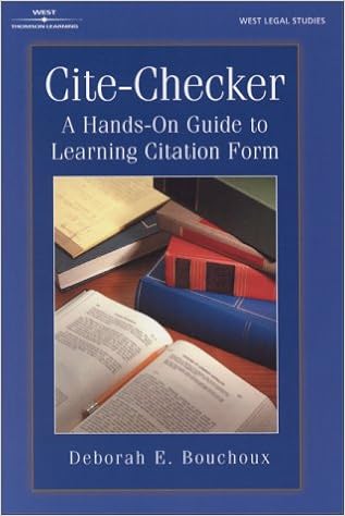 Amazon Com Cite Checker A Hands On Guide To Learning Citation Form Bouchoux Deborah E Books