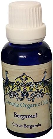 Genesis Organic Oils USDA Certified Pure Essential Organic Oil Aromatherapy, Bergamot/Citrus Bergamia, 1 Fluid Ounce