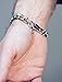 Benevolence LA Mens Bracelet Chain Silver Steel: Curb Chain Hand Bracelets for Charity