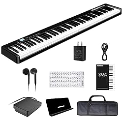TERENCE Folding Piano Keyboard, 88 Keys Full Size