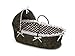 Badger Basket Moses Basket with Polka Dot Hood and Bedding, Espresso/Brown