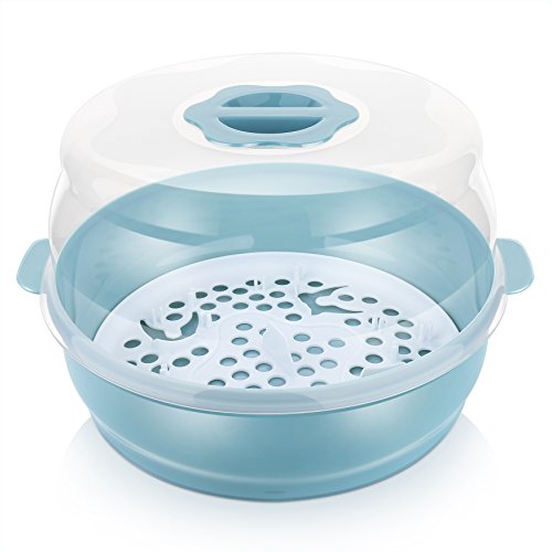 GOLOHO Baby Bottle Microwave Steam Sterilizer - Fit 6 Baby Bottles