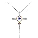 Xingzou Infinity Love of God Women Heart Crystals Cross Pendant Necklace Made with Swarovski Elements