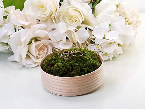 Vasara Caja de Madera con Musgo para alianzas de Boda: Amazon.es: Hogar