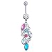 Lowpricenice(TM)Mixed Color Rhinestone Jewelry Navel Body Piercing Belly Button Rings