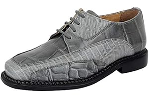 LIBERTYZENO Boys Shoes Animal Print Genuine Leather Kids Shoes Lace up Oxford Dress Shoes