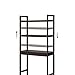 SONGMICS Over The Toilet Storage, 3-Tier Over Toilet Bathroom Organizer with Adjustable Shelf, 10.2 x 24.8 x 66.9 Inches, Space-Saving, Brown UBTS01BR