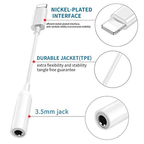 image for turelar for iPhone Headphone Adapter Dongle Connector for iPhone Xs/Xs