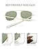 WELUK Men's Pilot Sunglasses Polarized 55mm Military Style with Bayonet Temples (Gold/Dark green, 58)