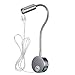 WannaBi Plug Wired Flexible 3 Watts 3W Gooseneck Led Wall Light Sconce Lamp Lighting for Bedroom Reading Bathroom with Plug