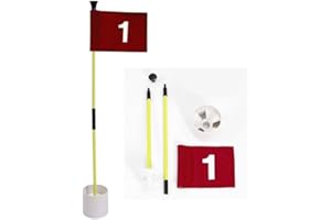 Portable 2-Section Design Mini Golf Hole Flag Set, Putting Green Flag for Backyard 3 Feet Golf Pin Flag Hole Cup Set