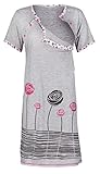 Happy Mama. Womens Maternity Nursing Breastfeeding Nightdress Shirt Gown. 135p