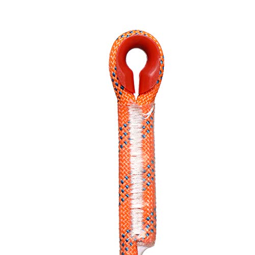GINEE Outdoor 10mm Static Rock Climbing Rope 35FT Orange Safety Ropes Fishing Rope Arborist Tree Climbing Rescue Grappling Escape Descender Abseiling Rope - Thumbnail 6