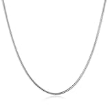 Skyone Fashion 16-24inches Titanium Stainless Steel Women’s Men’s Snake Chain Gift Necklace 2MM Lobster Clasp (20)