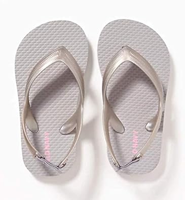 silver flip flops amazon
