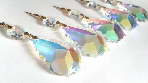 63mm Iridescent French Chandelier Crystal Prism Crystal AB Pack of 5