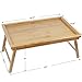 Bed Tray Table with Folding Legs,Serving Breakfast in Bed or Use As a TV Table, Laptop Computer Tray, Snack Tray with 100% Natural Bamboo by Artmeer