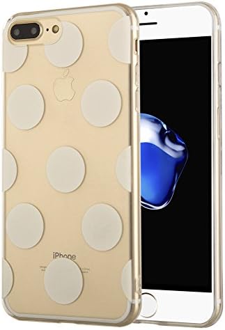 iPhone 7 Plus Case Clear, ZKDT Polka Dots Series Soft TPU Ultra-thin Protective Cover Case for iPhone 7 Plus 5.5" (Clear White Polka)