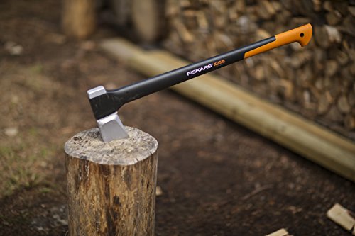 Fiskars Spaltaxt, Inklusive Klingen- und Transportschutz, Länge: 72 cm, Antihaftbeschichtet, Hochwertige Stahl-Klinge/Glasfaserverstärkter Kunststoff-Stiel, Schwarz/Orange, X25âXL, 2,4 kg, 1015643 – Bild 6