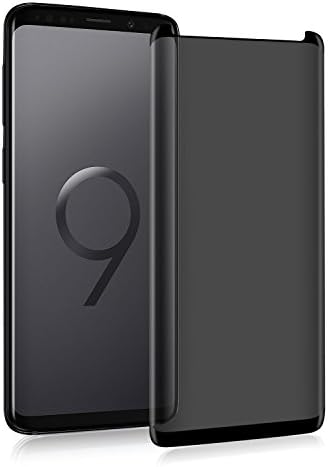 Galaxy S9 Plus Privacy Screen Protector, S9 Plus Premium [3D Curved] [Case Friendly] [Anti-Scratch] 9H Hardness Tempered Glass Film Screen Protector for Samsung Galaxy S9 Plus (Black)