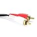 Right Angle 3.5mm Stereo Jack to 2 RCA Phono Plugs Cable Gold 1m (~3 feet)