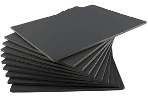 HOUSE OF CARD & PAPER House of Card and Paper Black Foam Board A2 Size 420mm x 594mm x 5mm Thick, 10 Sheets of Foam Board per Pack