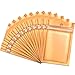 150 Packs Polyester Film Zip Lock Bags Aluminum Foil Bags Durable Double-Sided Metallic Foil Polyester Film Flat Pouch 7.5 x 12 cm/ 3 x 4.7 Inch(Gold,7.5 x 12 cm/ 3 x 4.7 Inch)