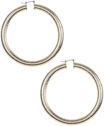 Gold hoop hollow metal earring Fashion Jewelry FancyCharm