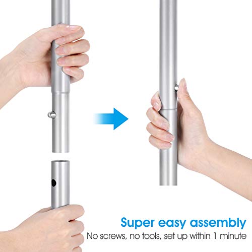 Simple Trending Double Rod Clothing Garment Rack, Rolling Clothes