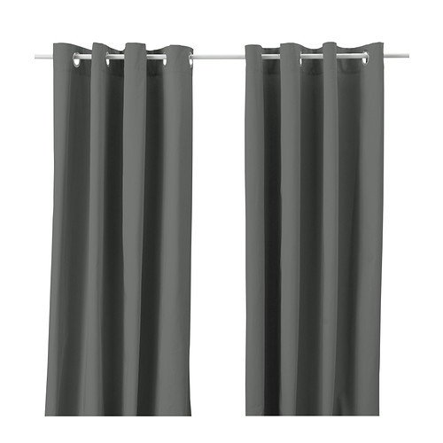 Ikea Merete Gardinenpaar In Grey 145 X 300 Cm Amazon Co Uk