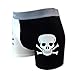 Crazy Cool Cotton Boxer Briefs Underwear for Men 3-Pack, Skull, Dots, Plain (XLarge, Skull)
