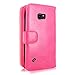 S6 Active Case, Galaxy S6 Active Case, Cellularvilla Wallet Bag Case, Pu Leather Flip [Card Slots] Case, [Zipper Wallet] [Magnetic Detachable] Back Cover for Samsung Galaxy S6 Active G890 (Pink)
