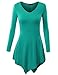 TWINTH Plus Size Tunic Top Lightweight V-Neck