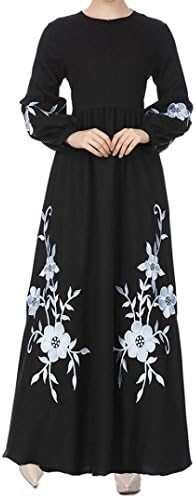 OVERMAL_DRESS Abaya Dresses for Modest Women Muslim Kaftan Abaya Jilbab Women Long Sleeve Lace Vintage Maxi Dress