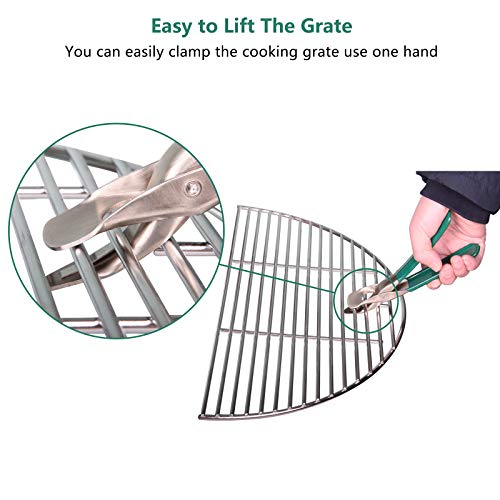 KAMaster Heavyduty Grill Grate Lifter Gripper,304 Stainless Steel Grate Grabber,Grill Grate