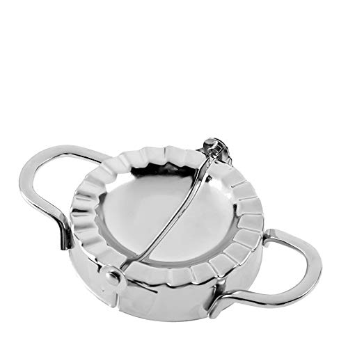 Rocaware Stainless Steel Dumpling Calzone Ravioli Empanada Turnover Pierogi Maker Mold,Pastry Dough Press (M-3.75inch)