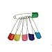Bilipala Colored Plastic Head Safety Pins, Baby Safety Pins, Diaper Pins, 2 Inch, 60 Count