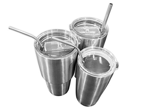 Green Heart Stainless Steel BPA Free Reusable Straw with Cleaning brush, 9.5-Inch, Set of 4 (2 Bent and 2 Straight Wide Mouth) - Thumbnail 4