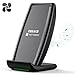 Fast Wireless Charger iPhone X Qi Fast Wireless Charging Pad Stand with Cooling Fan for Samsung Galaxy Note 8 S8 Plus S7 S7 Edge Note 5 S6 Plus and Standard charger for Apple iPhone X 8 8 Plus (black)