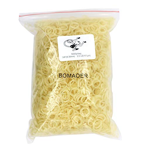 Bomaoer 5000pcs Yellow - Orthodontic Elastic -For Braces - Dental Rubber Bands (3/8