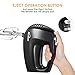 Kealive Hand Mixer, Electric Handheld Mixer with Stainless Steel Attachments, 5 Speed and Turbo Button, Includes Sturdy Beaters and Dough Hooks, Black
