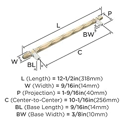 Amerock | Cabinet Pull | Golden Champagne/Polished