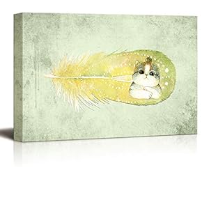 Wall26-Canvas Wall Art-Feather-Giclee Painting Wall Bedroom Living House Decoration Home Art - 12x18 inches