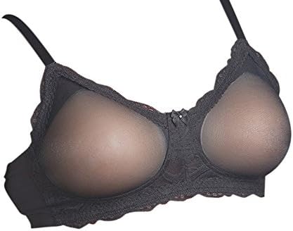 Transform See-Through sheer Pocket Mastectomy bra - 34D - Black