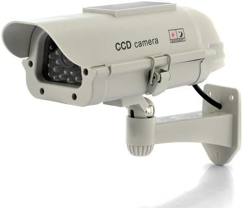 WMicroUK Top Quality Solar Power Indoor/Outdoor Professional Design Dummy IR LED Light Security Surveillance Home/Shop CCTV Fake Camera