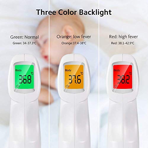 CocoBear Thermometer for Fever Digital Medical Infrared Thermometer for Body, Surface and Room Forehead Thermometer for Baby, Kids and Adults