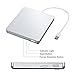 ZSMJ External DVD Drive, USB 3.0 Portable CD DVD +/-RW Burner Slim DVD/CD Writer Player High Speed Data Transfer Optical Drive for MacBook Air, MacBook Pro, Mac OS, PC Laptop (Sliver)