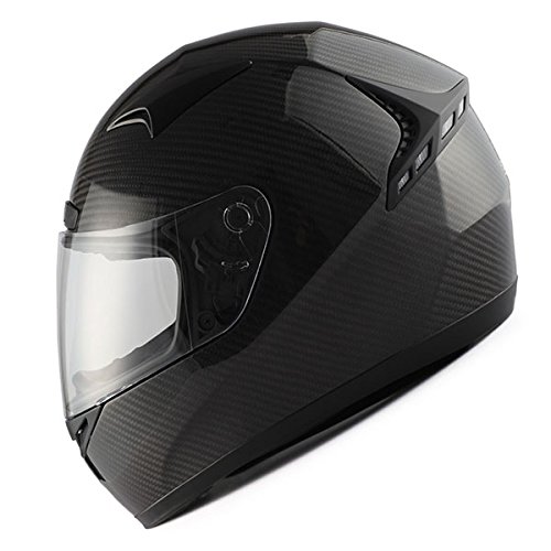 Photo 1 of **SIMILAR**Genuine Carbon Fiber Motorcycle Street Bike Full Face Helmet Black DOT Approved, HG335-CaronFiber 3.2lb only