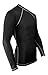 Rash Guard for Men Compression & Base Layer Shirt (Black - White Stitching Medium)